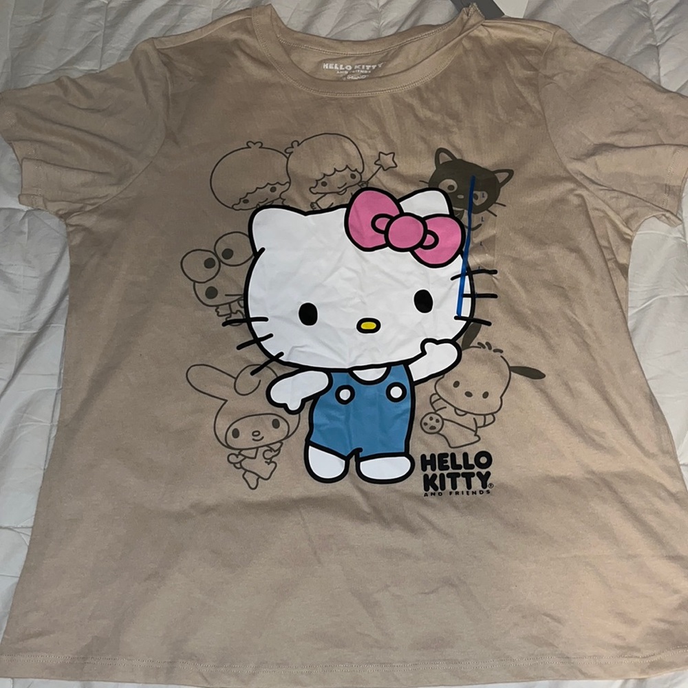 Tan Hello Kitty (sanrio) t shirt